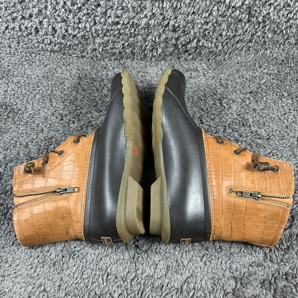 Sperry Top-Sider Women's 8.5 Croc Print Duck Boot TAN/Brown - Picture 4 of 8
